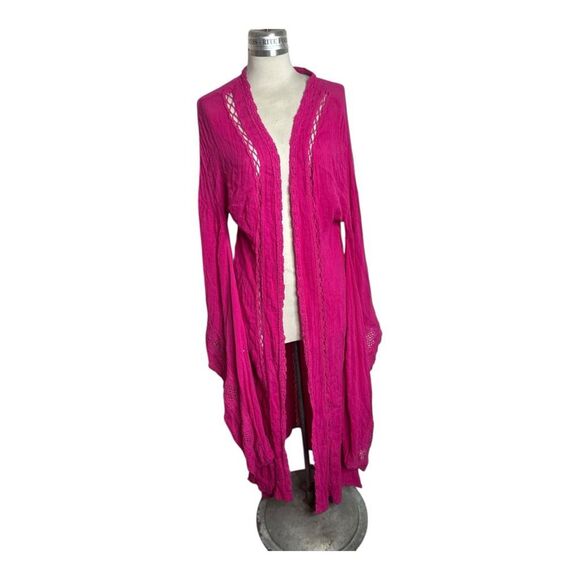Jen’s Pirate Booty Revolve Magenta Duster Robe Size XS Beachy Coastal Boho - Picture 1 of 12